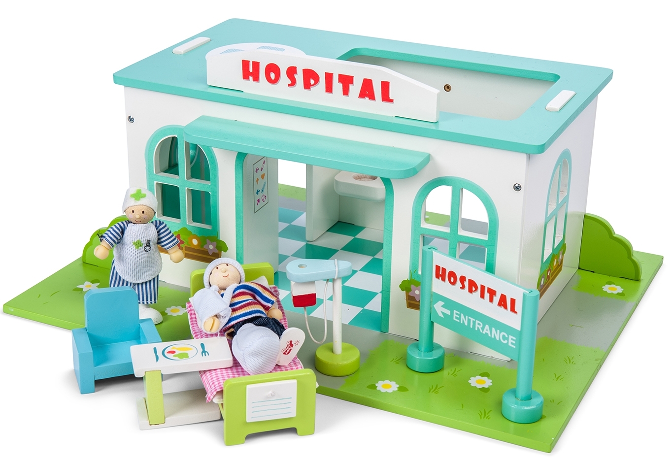 Passend Eervol Factuur Prachtige houten ziekenhuis inclusief veel accessoires!