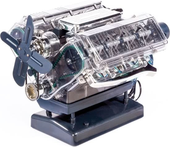 Recreatie een beetje Theseus V8 Motor, modelbouw V8 Motor, Franzis modelbouw, bouwpakket v8 motor