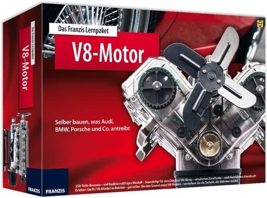 gebonden Intensief De Kamer V8 Motor, modelbouw V8 Motor, Franzis modelbouw, bouwpakket v8 motor