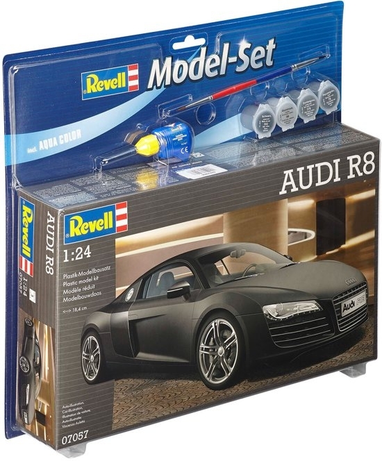 Scully Figuur waarom niet Audi R8, Revell modelbouw Audi R8, kunststof modelbouwpakket