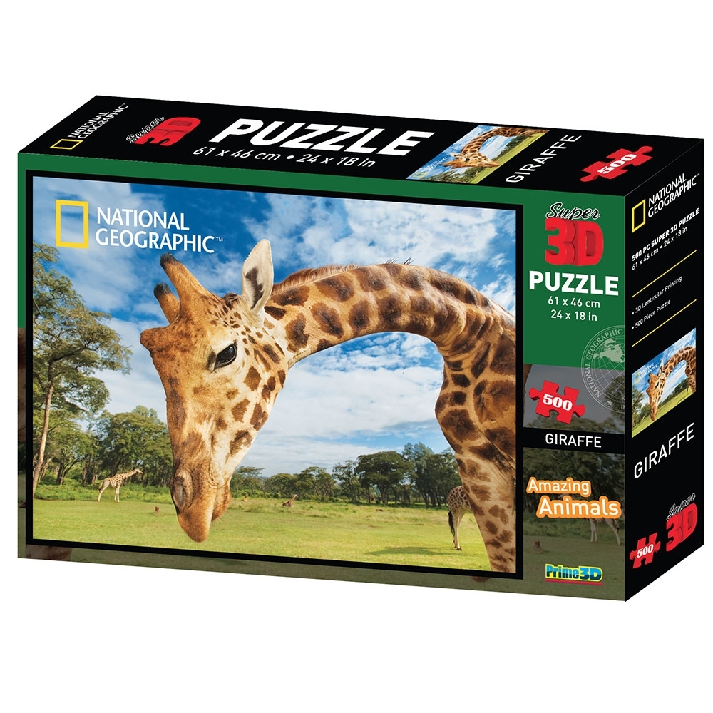 gokken staal Catastrofaal 3D puzzel, legpuzzel 3d, giraffen puzzel, national geographic puzzel