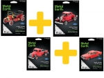 Voordeelpakket Metal Earth 4x Rode Fords