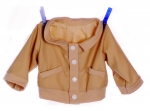 Handpoppen kleding - Beige jasje