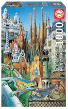 Legpuzzel - 1000 - Collage Gaudi miniatuur