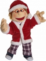 kerstman kleding, kerstkleding, living puppets kerst, buikspreekpop kerst kleding