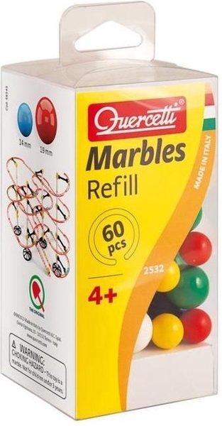 Quercetti - 60 knikkers (14 en 19 mm)