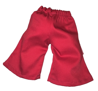 Kleding Handpoppen - Rode broek - 35cm