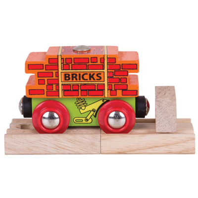 Bigjigs - Wagon met bakstenen