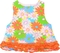 Kleding handpoppen - 65cm - Gebloemde jurk 2 delig