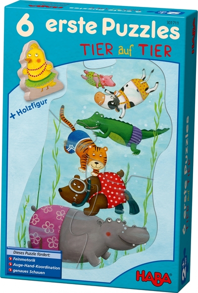 Haba - 6 eerste puzzels - Dier op dier - Aanbieding