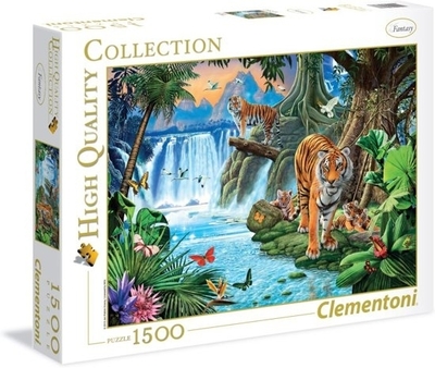 Legpuzzel Tijgers bij waterval - 1500 - Clementoni