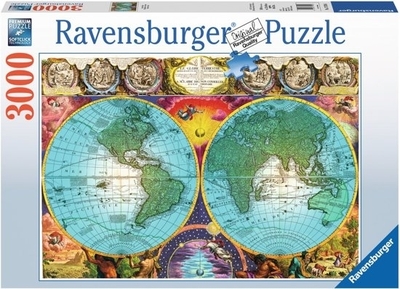 Legpuzzel - 3000 - Antieke kaart Ravensburger