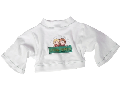 Shirt wit met groen - 65cm - Living Puppets