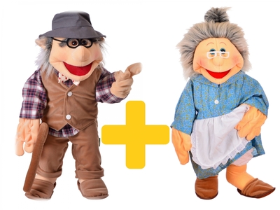 Handpoppen opa en oma 65cm - Living Puppets