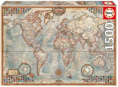 Legpuzzel - 1500 - Politieke wereldkaart