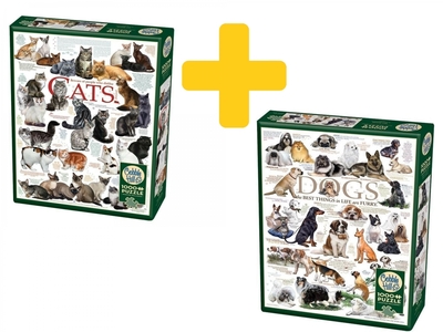 Voordeelpakket puzzels Quotes Cats & Dogs