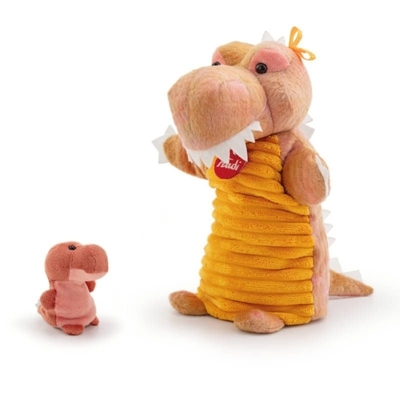 Handpop Dinosaurus met baby - Trudi