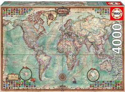 Legpuzzel - 4000 - Politieke wereldkaart