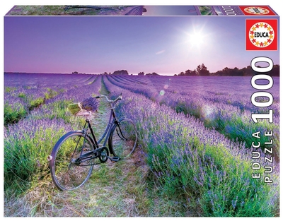 Legpuzzel - 1000 - Fiets in Lavendel veld